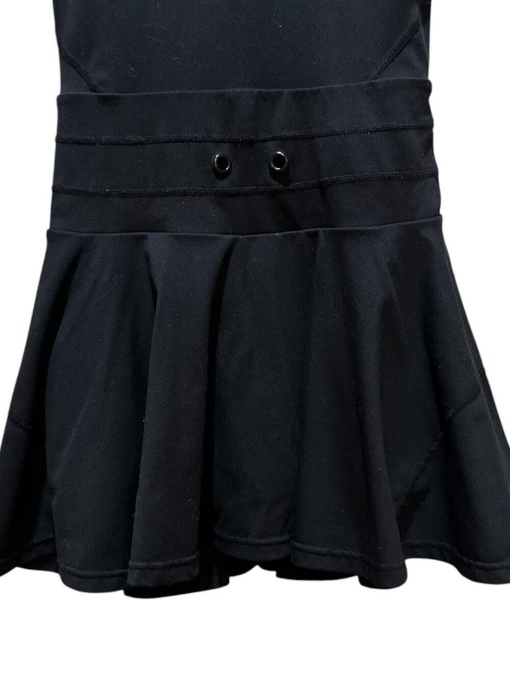 POPFLEX Twirl Mini Athletic Dress Black Padded Built in Shorts - Picture 3 of 5